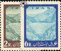 افتتاح سد امیر کبیر کرج اسکناس و تمبر ایران