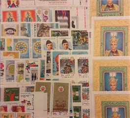 سال ۵۵ کامل اسکناس و تمبر ایران